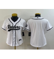 Women Las Vegas Raiders Blank White With Patch Cool Base Stitched Baseball Jersey Women Las Vegas Raiders Blank White With Patch Cool Base Stitched Baseball Jersey
