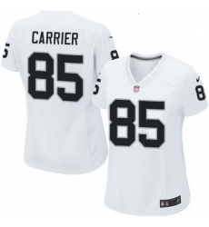 Women Nike Oakland Raiders 85 Derek Carrier Game White NFL Jersey Women Nike Oakland Raiders 85 Derek Carrier Game White NFL Jersey