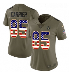 Women Nike Oakland Raiders 85 Derek Carrier Limited Olive USA Flag 2017 Salute to Service NFL Jersey Women Nike Oakland Raiders 85 Derek Carrier Limited Olive USA Flag 2017 Salute to Service NFL Jersey