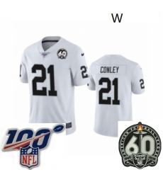 Women Oakland Raiders #21 Gareon Conley White 60th Anniversary Vapor Untouchable Limited Player 100th Season Football Jersey Women Oakland Raiders #21 Gareon Conley White 60th Anniversary Vapor Untouchable Limited Player 100th Season Football Jersey