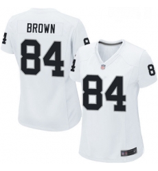 Womens Antonio Brown Game White Road Jersey Oakland Raiders Football 84 Jersey Womens Antonio Brown Game White Road Jersey Oakland Raiders Football 84 Jersey