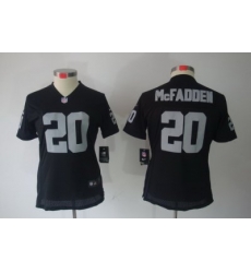Womens Nike Oakland Raiders 20 McFADDEN Black(Women Limited Jerseys) Womens Nike Oakland Raiders 20 McFADDEN Black(Women Limited Jerseys)