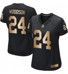 Womens Nike Oakland Raiders 24 Charles Woodson Elite BlackGold Team Color NFL Jersey Womens Nike Oakland Raiders 24 Charles Woodson Elite BlackGold Team Color NFL Jersey