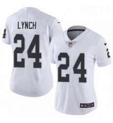 Womens Nike Oakland Raiders 24 Marshawn Lynch Elite White NFL Jersey Womens Nike Oakland Raiders 24 Marshawn Lynch Elite White NFL Jersey