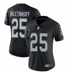 Womens Nike Oakland Raiders 25 Fred Biletnikoff Elite Black Team Color NFL Jersey Womens Nike Oakland Raiders 25 Fred Biletnikoff Elite Black Team Color NFL Jersey
