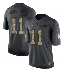 Nike Raiders #11 Sebastian Janikowski Black Youth Stitched NFL Limited 2016 Salute to Service Jersey Nike Raiders #11 Sebastian Janikowski Black Youth Stitched NFL Limited 2016 Salute to Service Jersey