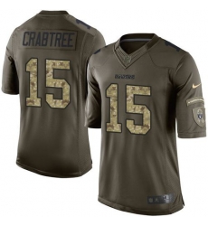 Nike Raiders #15 Michael Crabtree Green Youth Stitched NFL Limited Salute to Service Jersey Nike Raiders #15 Michael Crabtree Green Youth Stitched NFL Limited Salute to Service Jersey