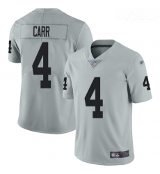 Raiders #4 Derek Carr Silver Youth Stitched Football Limited Inverted Legend Jersey Raiders #4 Derek Carr Silver Youth Stitched Football Limited Inverted Legend Jersey