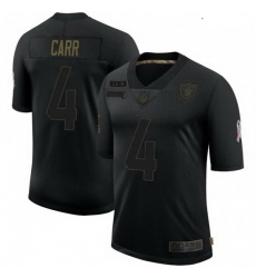 Youth Las Vegas Raiders 4 Derek Carr Black 2020 Salute To Service Limited Jersey Youth Las Vegas Raiders 4 Derek Carr Black 2020 Salute To Service Limited Jersey
