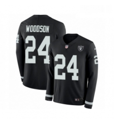 Youth Nike Oakland Raiders 24 Charles Woodson Limited Black Therma Long Sleeve NFL Jersey Youth Nike Oakland Raiders 24 Charles Woodson Limited Black Therma Long Sleeve NFL Jersey