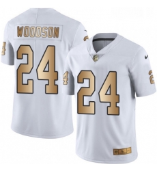 Youth Nike Oakland Raiders 24 Charles Woodson Limited WhiteGold Rush NFL Jersey Youth Nike Oakland Raiders 24 Charles Woodson Limited WhiteGold Rush NFL Jersey