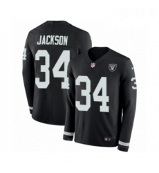 Youth Nike Oakland Raiders 34 Bo Jackson Limited Black Therma Long Sleeve NFL Jersey Youth Nike Oakland Raiders 34 Bo Jackson Limited Black Therma Long Sleeve NFL Jersey