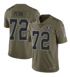 Youth Nike Raiders #72 Donald Penn Olive Stitched NFL Limited 2017 Salute to Service Jersey Youth Nike Raiders #72 Donald Penn Olive Stitched NFL Limited 2017 Salute to Service Jersey