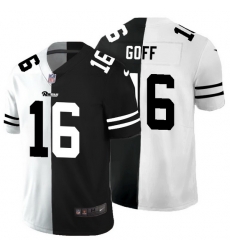 Los Angeles Rams 16 Jared Goff Men Black V White Peace Split Nike Vapor Untouchable Limited NFL Jersey Los Angeles Rams 16 Jared Goff Men Black V White Peace Split Nike Vapor Untouchable Limited NFL Jersey