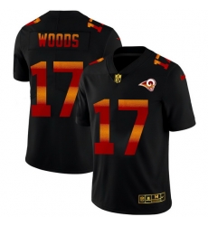 Los Angeles Rams 17 Robert Woods Men Black Nike Red Orange Stripe Vapor Limited NFL Jersey Los Angeles Rams 17 Robert Woods Men Black Nike Red Orange Stripe Vapor Limited NFL Jersey