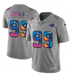 Los Angeles Rams 99 Aaron Donald Men Nike Multi Color 2020 NFL Crucial Catch NFL Jersey Greyheather Los Angeles Rams 99 Aaron Donald Men Nike Multi Color 2020 NFL Crucial Catch NFL Jersey Greyheather