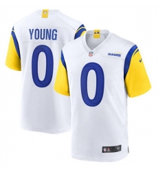 Men Los Angeles Rams 0 PByron Young White Stitched Game Jersey Men Los Angeles Rams 0 PByron Young White Stitched Game Jersey