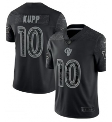 Men Los Angeles Rams 10 Cooper Kupp Black Reflective Limited Stitched Football Jersey Men Los Angeles Rams 10 Cooper Kupp Black Reflective Limited Stitched Football Jersey