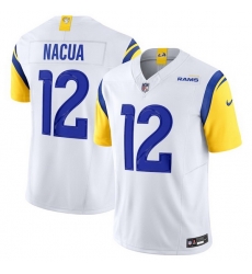 Men Los Angeles Rams 12 Puka Nacua White 2024 F U S E Vapor Untouchable Stitched Football Jersey Men Los Angeles Rams 12 Puka Nacua White 2024 F U S E Vapor Untouchable Stitched Football Jersey