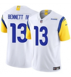 Men Los Angeles Rams 13 Stetson Bennett IV White 2024 F U S E  Vapor Untouchable Stitched Football Jersey
