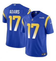 Men Los Angeles Rams 17 Davante Adams Blue 2024 F U S E  Vapor Untouchable Stitched Football Jersey