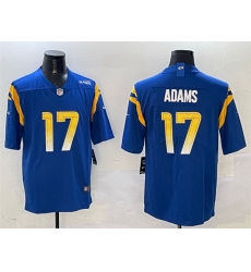 Men Los Angeles Rams 17 Davante Adams Blue 2024 Vapor Untouchable Stitched Football Jersey