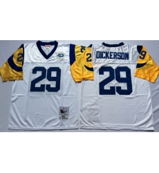 Men Los Angeles Rams 29 Eric Dickerson White M&N Throwback Jersey Men Los Angeles Rams 29 Eric Dickerson White M&N Throwback Jersey