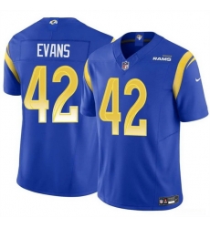Men Los Angeles Rams 42 Ethan Evans Blue 2025 F U S E Vapor Untouchable Stitched Football Jersey Men Los Angeles Rams 42 Ethan Evans Blue 2025 F U S E Vapor Untouchable Stitched Football Jersey