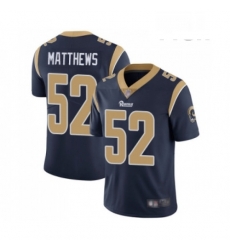 Men Los Angeles Rams 52 Clay Matthews Navy Blue Team Color Vapor Untouchable Limited Player Football Jersey Men Los Angeles Rams 52 Clay Matthews Navy Blue Team Color Vapor Untouchable Limited Player Football Jersey