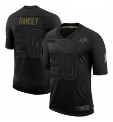 Men Los Angeles Rams Jalen Ramsey Jalen ey 2020 Salute To Service Jersey Black Limited Men Los Angeles Rams Jalen Ramsey Jalen ey 2020 Salute To Service Jersey Black Limited