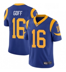 Men Nike Los Angeles Rams 16 Jared Goff Royal Blue Alternate Vapor Untouchable Limited Player NFL Jersey Men Nike Los Angeles Rams 16 Jared Goff Royal Blue Alternate Vapor Untouchable Limited Player NFL Jersey