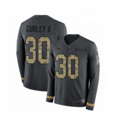 Men Nike Los Angeles Rams 30 Todd Gurley Limited Black Salute to Service Therma Long Sleeve NFL Jersey Men Nike Los Angeles Rams 30 Todd Gurley Limited Black Salute to Service Therma Long Sleeve NFL Jersey