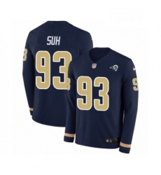 Men Nike Los Angeles Rams 93 Ndamukong Suh Limited Navy Blue Therma Long Sleeve NFL Jersey Men Nike Los Angeles Rams 93 Ndamukong Suh Limited Navy Blue Therma Long Sleeve NFL Jersey