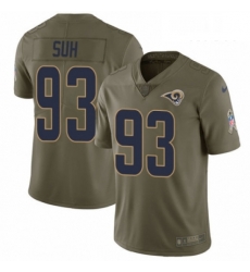 Men Nike Los Angeles Rams 93 Ndamukong Suh Limited Olive 2017 Salute to Service NFL Jersey Men Nike Los Angeles Rams 93 Ndamukong Suh Limited Olive 2017 Salute to Service NFL Jersey
