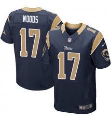 Men Nike Rams #17 Robert Woods Navy Blue Team Color Stitched NFL Elite Jersey Men Nike Rams #17 Robert Woods Navy Blue Team Color Stitched NFL Elite Jersey