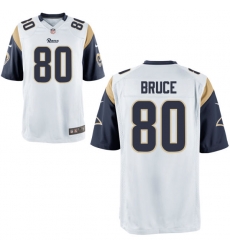 Men's Nike St. Louis Rams 80 Isaac Bruce Game White Road NFL Jersey Men's Nike St. Louis Rams 80 Isaac Bruce Game White Road NFL Jersey