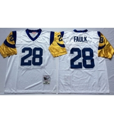 Mitchell And Ness Rams #28 marshall faulk white Throwback Stitched NFL Jersey Mitchell And Ness Rams #28 marshall faulk white Throwback Stitched NFL Jersey
