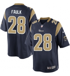 Nike Navy Blue Mens NFL #28 St. Louis Rams Marshall Faulk Elite Home Jersey Nike Navy Blue Mens NFL #28 St. Louis Rams Marshall Faulk Elite Home Jersey