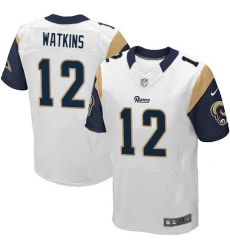 Nike Rams #12 Sammy Watkins White Mens Stitched NFL Elite Jersey Nike Rams #12 Sammy Watkins White Mens Stitched NFL Elite Jersey