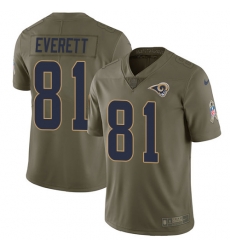 Nike Rams #81 Gerald Everett Olive Mens Stitched NFL Limited 2017 Salute to Service Jersey Nike Rams #81 Gerald Everett Olive Mens Stitched NFL Limited 2017 Salute to Service Jersey
