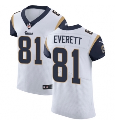 Nike Rams #81 Gerald Everett White Mens Stitched NFL Vapor Untouchable Elite Jersey Nike Rams #81 Gerald Everett White Mens Stitched NFL Vapor Untouchable Elite Jersey