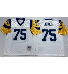 Rams 75 Deacon Jones White Throwback Jersey Rams 75 Deacon Jones White Throwback Jersey