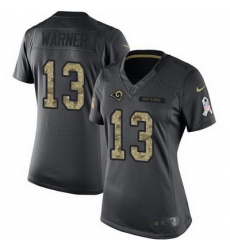 Nike Rams #13 Kurt Warner Black Womens Stitched NFL Limited 2016 Salute to Service Jersey Nike Rams #13 Kurt Warner Black Womens Stitched NFL Limited 2016 Salute to Service Jersey