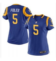 Nike Rams #5 Nick Foles Royal Blue Alternate Womens Stitched NFL Elite Jersey Nike Rams #5 Nick Foles Royal Blue Alternate Womens Stitched NFL Elite Jersey