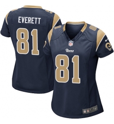 Nike Rams #81 Gerald Everett Navy Blue Team Color Womens Stitched NFL Elite Jersey Nike Rams #81 Gerald Everett Navy Blue Team Color Womens Stitched NFL Elite Jersey