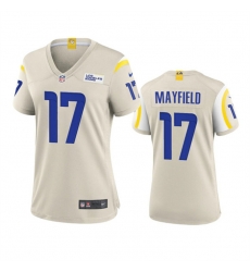 Women Los Angeles Rams 17 Baker Mayfield Bone Stitched Game Jersey Women Los Angeles Rams 17 Baker Mayfield Bone Stitched Game Jersey
