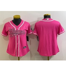 Women Los Angeles Rams Blank Pink With Patch Cool Base Stitched Baseball Jersey Women Los Angeles Rams Blank Pink With Patch Cool Base Stitched Baseball Jersey