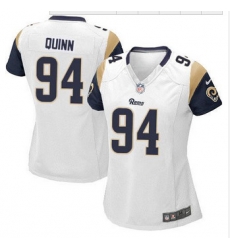 Women NEW Rams #94 Robert Quinn White Stitched NFL Elite Jersey Women NEW Rams #94 Robert Quinn White Stitched NFL Elite Jersey