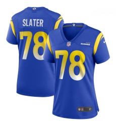 Women Nike Jackie Slater Royal Los Angeles Rams Game Retired Player Jersey Women Nike Jackie Slater Royal Los Angeles Rams Game Retired Player Jersey