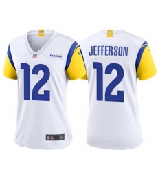 Women Nike Los Angeles Rams 12 Van Jefferson White Vapor Untouchable Limited Jersey Women Nike Los Angeles Rams 12 Van Jefferson White Vapor Untouchable Limited Jersey